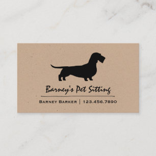 Tarjeta De Visita Perro fresco cabelludo de la salchicha de