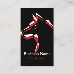 Tarjeta De Visita perro genial Red+White Business Card