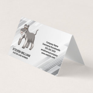 Tarjeta De Visita Perro grisáceo   Servicios para animales