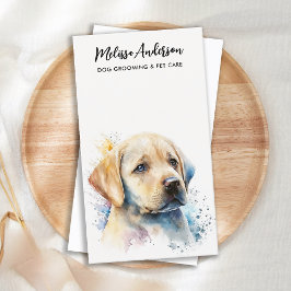 Tarjeta De Visita Perro Groomer Mascota Sitter Labrador amarillo Cac