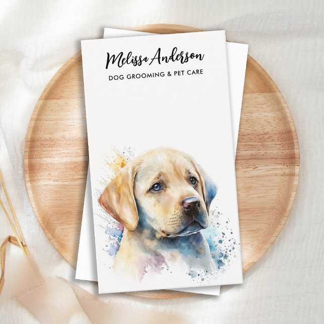 Tarjeta De Visita Perro Groomer Mascota Sitter Labrador amarillo Cac (Subido por el creador)