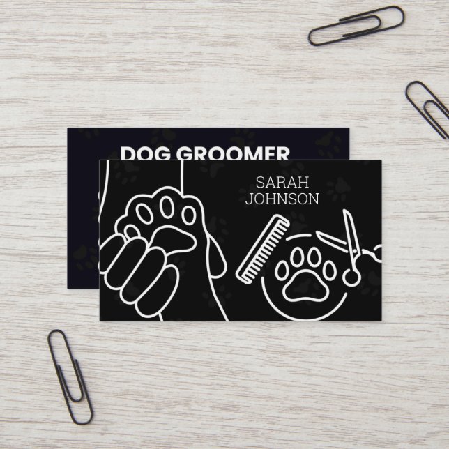Tarjeta De Visita Perro Grooming (Anverso/Reverso In Situ)