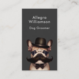 Tarjeta De Visita Perro Grooming Bulldog francés lindo