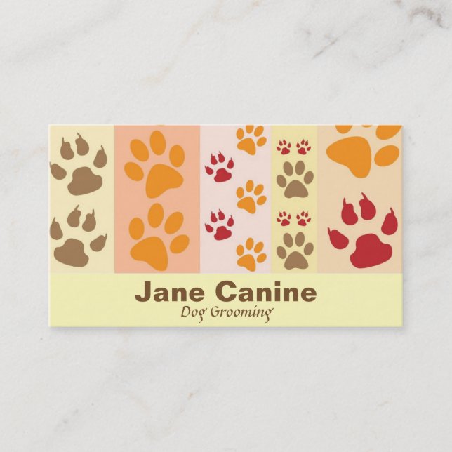 Tarjeta De Visita Perro Grooming diseño moderno (Anverso)