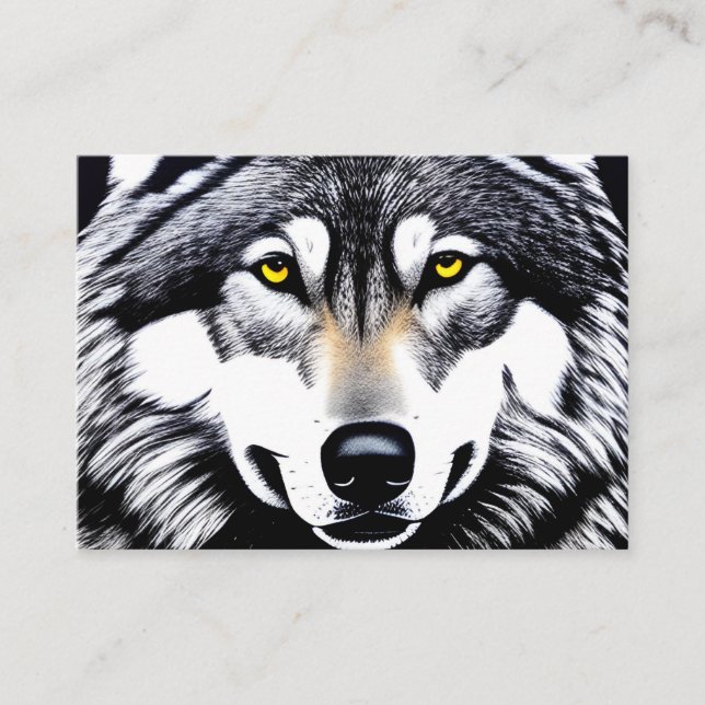 Tarjeta De Visita Perro Husky Siberiano (Anverso)