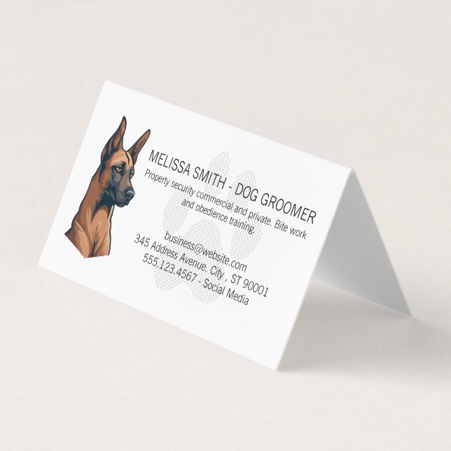 Tarjeta De Visita Perro K9 | Pata (Anverso)