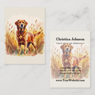 Tarjeta De Visita Perro Labrador Retriever Fox Rojo