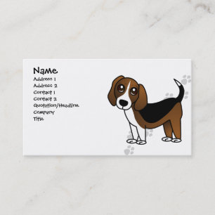 Tarjeta De Visita Perro lindo del dibujo animado del beagle