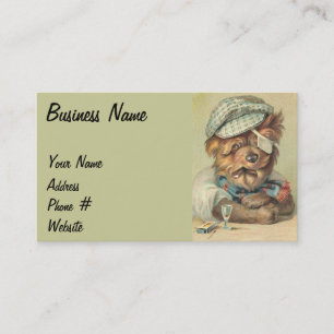Tarjeta De Visita Perro lindo del vintage