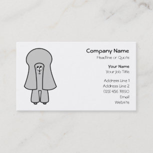 Tarjeta De Visita Perro lindo. Juguete de los gris plateados/caniche