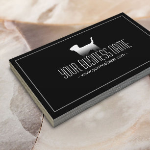 Tarjeta De Visita Perro llano simple del cuidado de animales de