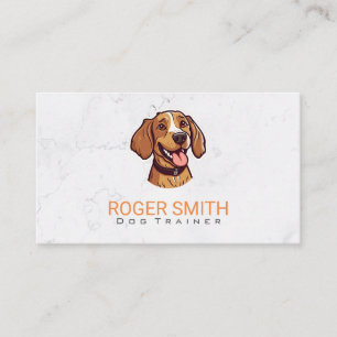 Tarjeta De Visita Perro marrón feliz