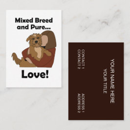Tarjeta De Visita Perro Mestizo Raza Mixta Amor Puro Rescate de Masc