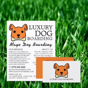 Tarjeta De Visita Perro naranja con Hueso, abordaje de perros