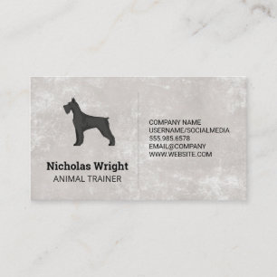 Tarjeta De Visita Perro negro   Animal