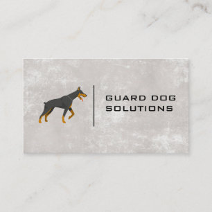 Tarjeta De Visita Perro negro   Servicios para animales