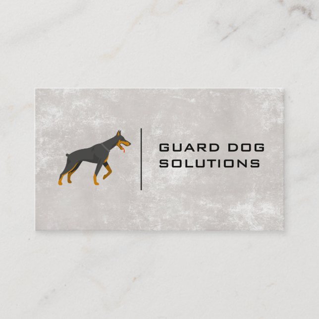 Tarjeta De Visita Perro negro | Servicios para animales (Anverso)
