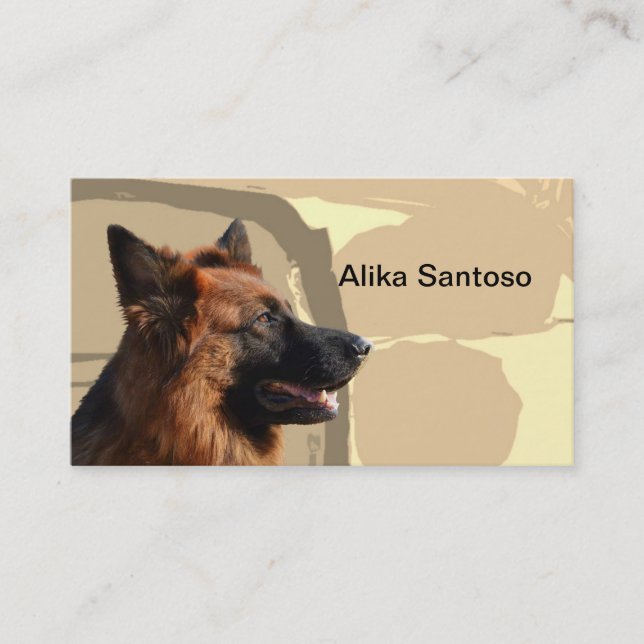 Tarjeta De Visita Perro pastor alemán (Anverso)