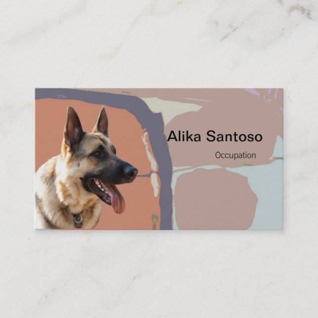 Tarjeta De Visita Perro pastor alemán (Anverso)