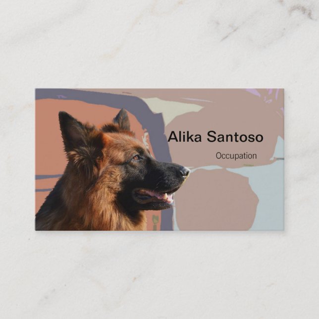 Tarjeta De Visita Perro pastor alemán (Anverso)