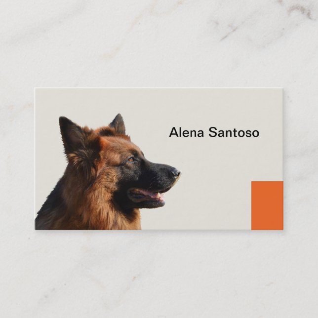 Tarjeta De Visita Perro pastor alemán (Anverso)