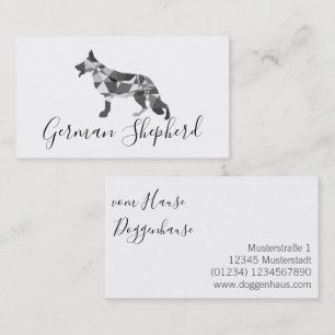 Tarjeta De Visita Perro Pastor Moderno