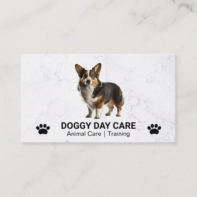Tarjeta De Visita Perro pequeño lindo | Servicios para animales (Anverso)