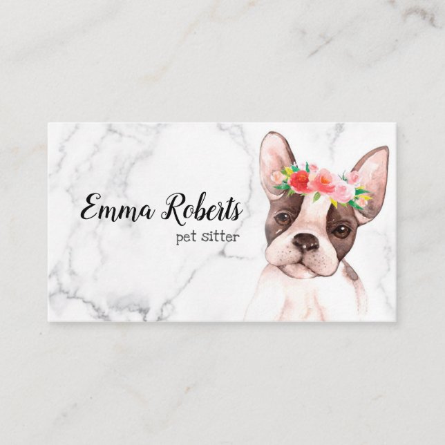 Tarjeta De Visita Perro Petsitter Petwalker (Anverso)