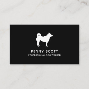 Tarjeta De Visita Perro profesional Walker Black