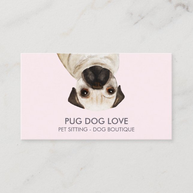 Tarjeta De Visita Perro Pug (Anverso)