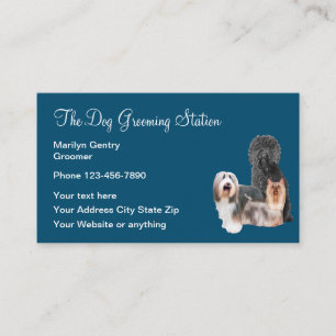 Tarjeta De Visita Perro que prepara al Groomer profesional