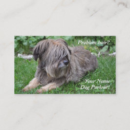 Tarjeta De Visita Perro que prepara el perro pastor melenudo