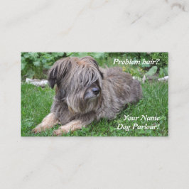 Tarjeta De Visita Perro que prepara el perro pastor melenudo