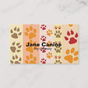 Tarjeta De Visita Perro que prepara la impresión moderna elegante de