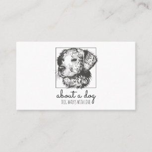 Tarjeta De Visita Perro Retrato Perro Caminar y sentarse