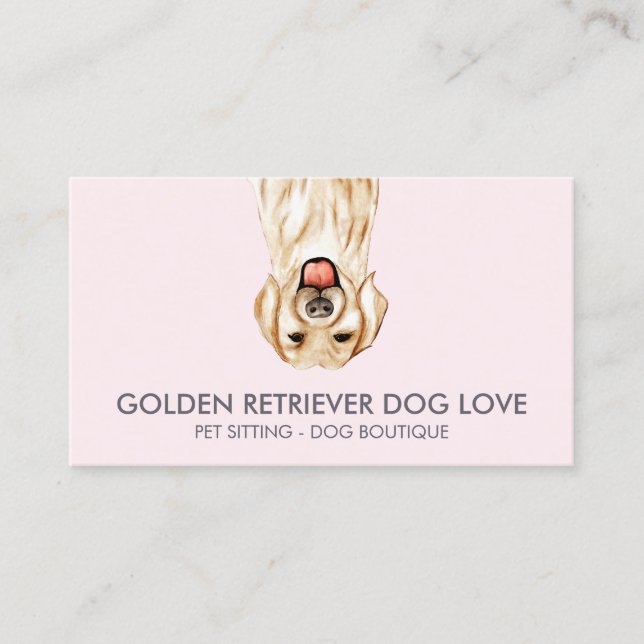 Tarjeta De Visita Perro Retriever Dorado (Anverso)