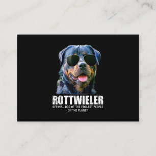Tarjeta De Visita Perro Rottweiler De Las Personas Más Frías Del P