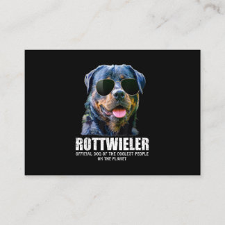 Tarjeta De Visita Perro Rottweiler De Las Personas Más Frías Del Pla