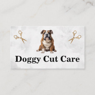 Tarjeta De Visita Perro Sentado   Peluquero de Mascotas   Tijeras