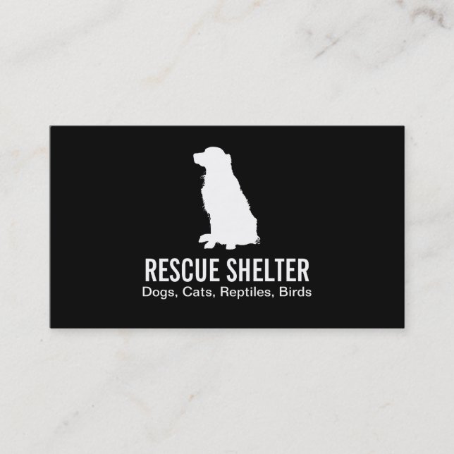 Tarjeta De Visita Perro sentado | Veterinario (Anverso)