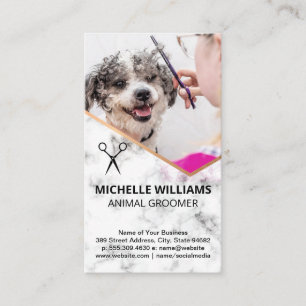 Tarjeta De Visita Perro sonriente lindo que crece