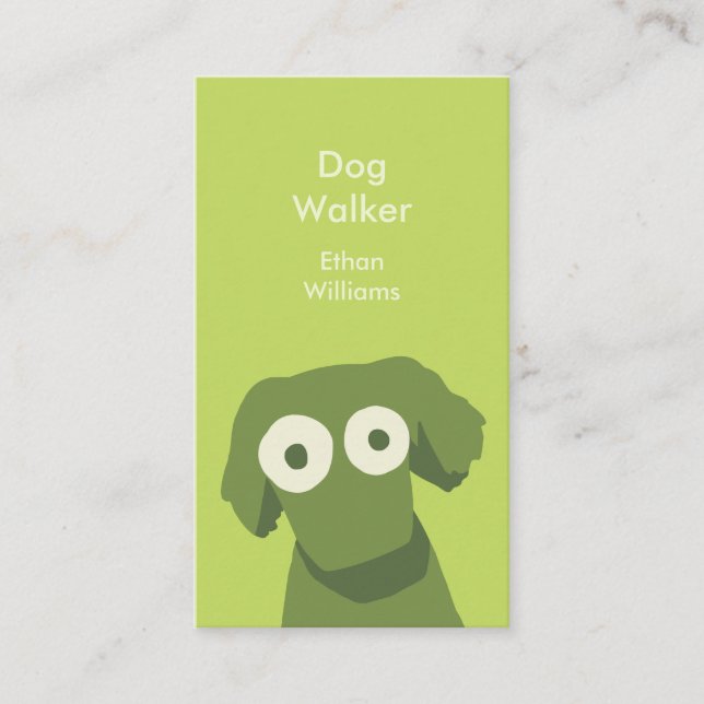 Tarjeta De Visita Perro verde (Anverso)