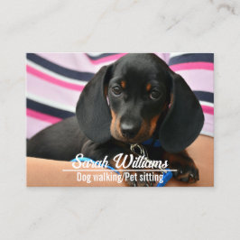Tarjeta De Visita Perro Walker Mascota sentando porra