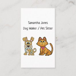 Tarjeta De Visita Perro Walker Mascota Sitting Services Cum Dog Cat