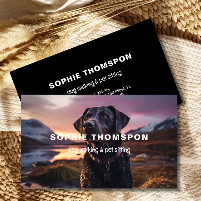 Tarjeta De Visita Perro y mascotas caminando (Subido por el creador)