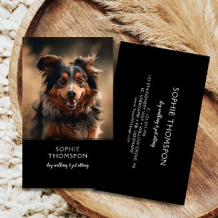 Tarjeta De Visita Perro y mascotas caminando