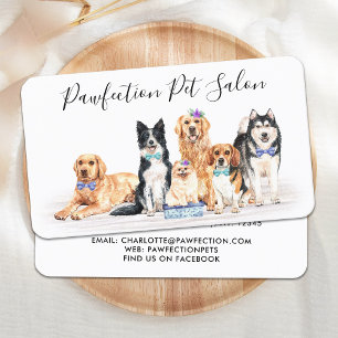 Tarjeta De Visita Perros Adorables Mascota Sitter Elegant Dog Groome