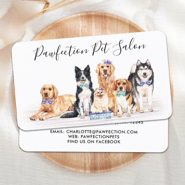 Tarjeta De Visita Perros Adorables Mascota Sitter Elegant Dog Groome (Subido por el creador)