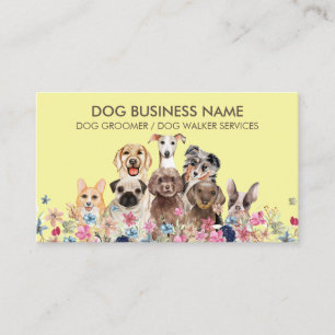 Tarjeta De Visita Perros amarillos