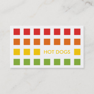 Tarjeta De Visita PERROS CALIENTES (cuadrados mod)